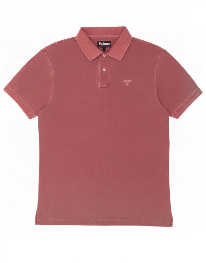 Męska koszulka polo Barbour, duża, czerwona, bawełniana