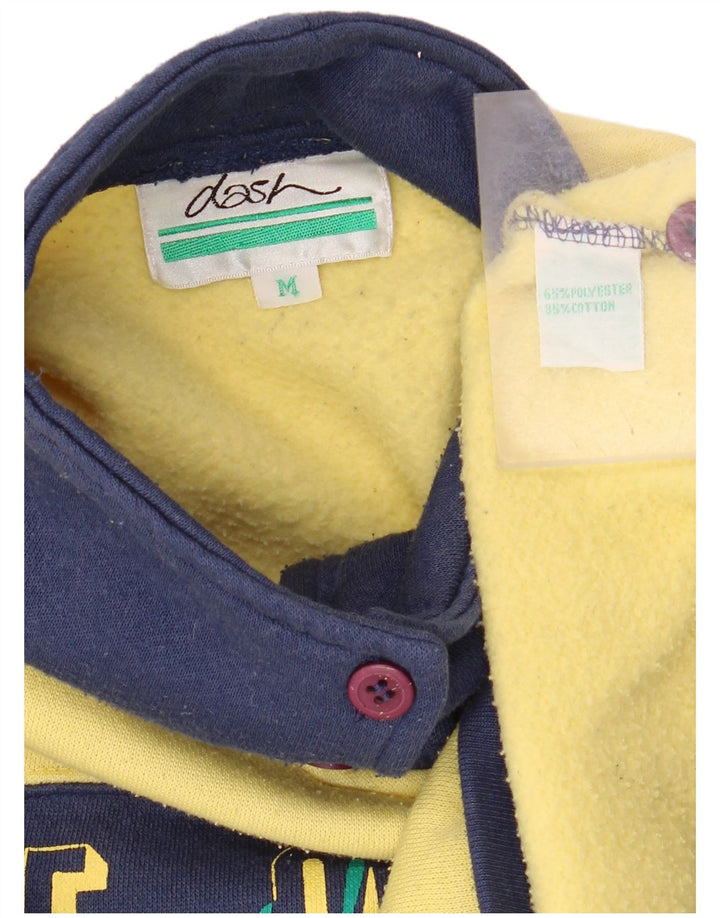 Męski sweter DASH z grafiką i kołnierzem, w kolorze średniożółtym