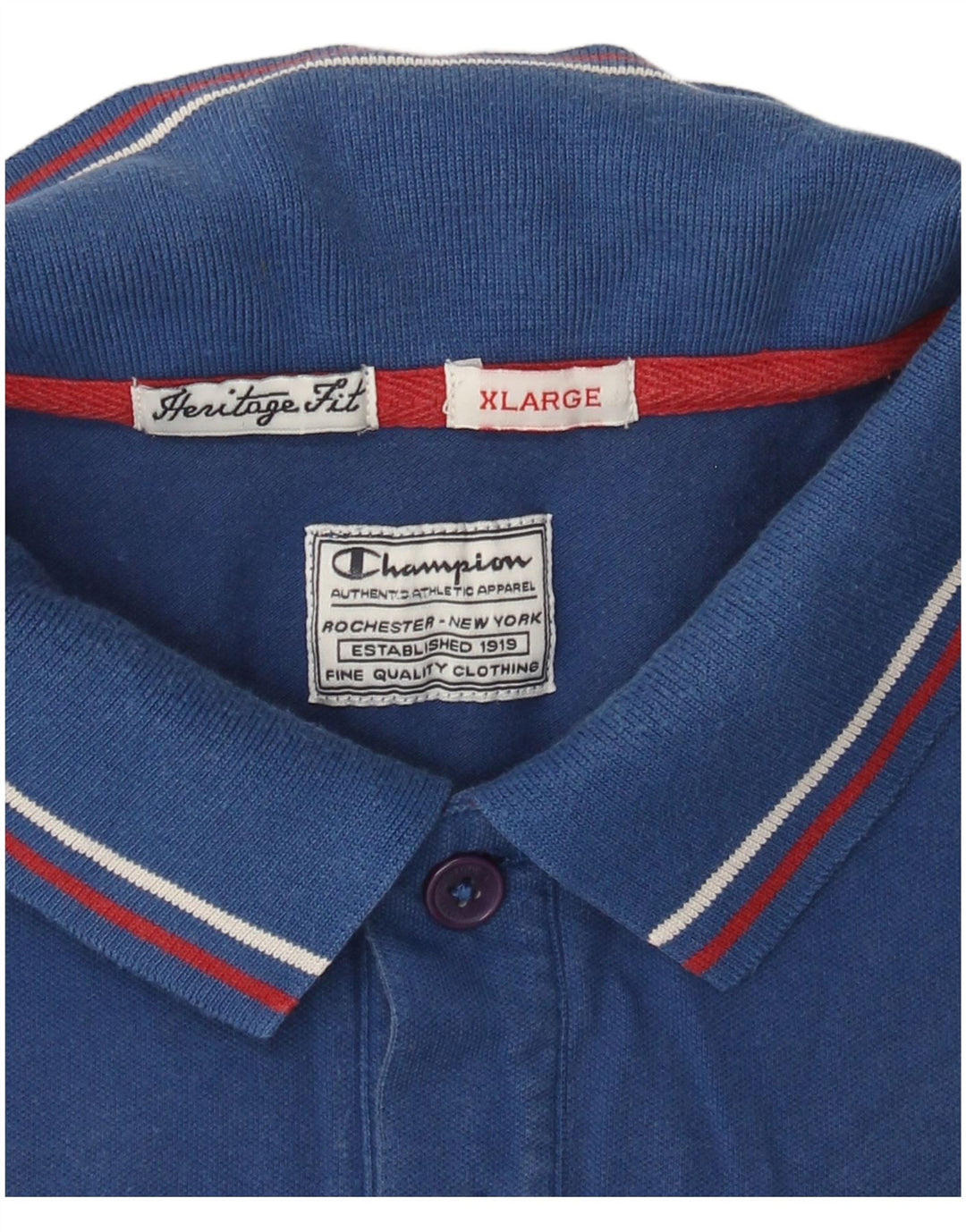 Męska koszulka polo Champion Heritage Fit XL w kolorze niebieskim