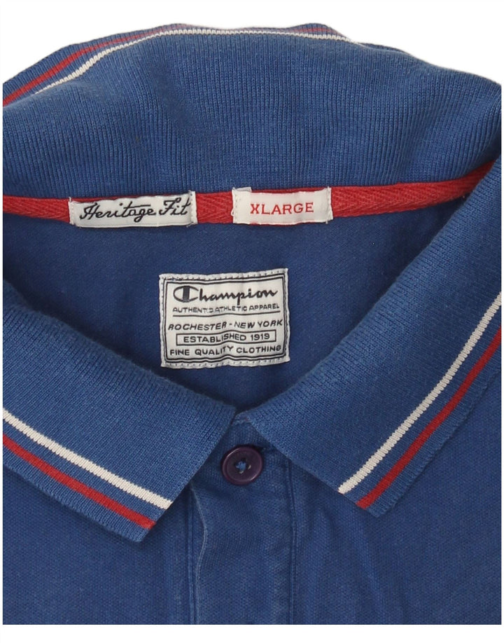 Męska koszulka polo Champion Heritage Fit XL w kolorze niebieskim