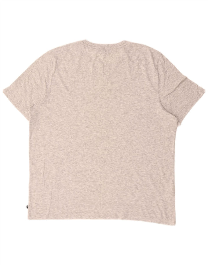 Ted Baker Męski T-shirt z grafiką, rozmiar 6 2XL, szara bawełna w plamki