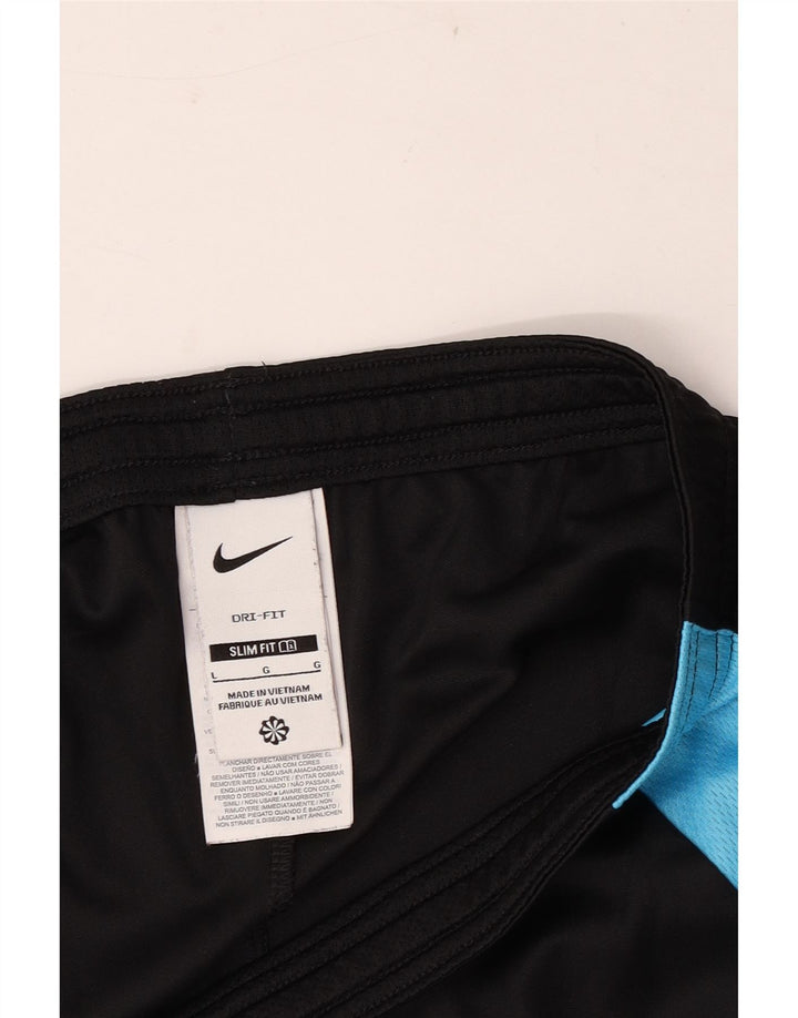 Męskie spodenki sportowe Nike Dri Fit Slim, duży czarny poliester z blokami kolorów