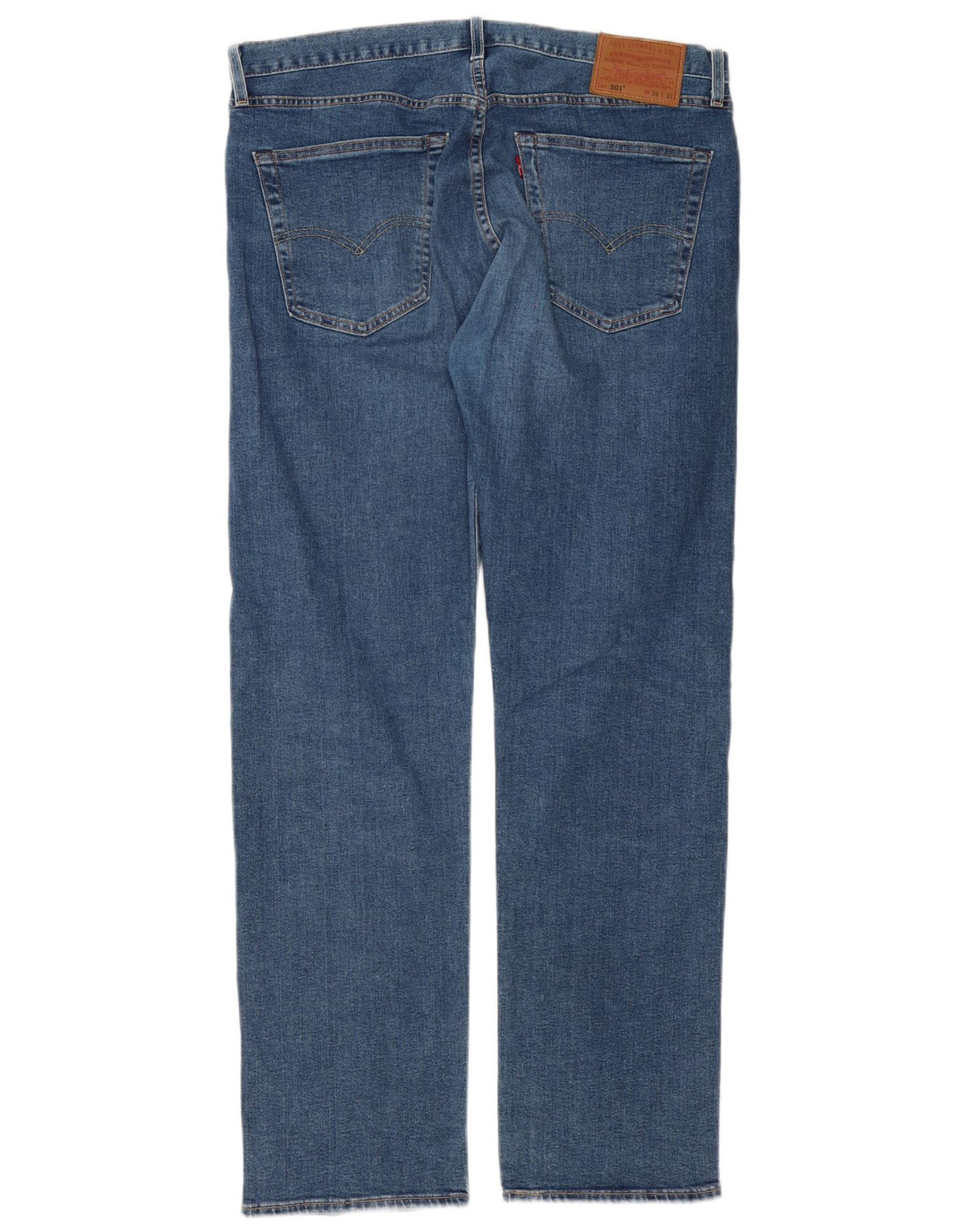 Męskie jeansy Levi's 501 Straight W36 L32 Niebieskie bawełniane