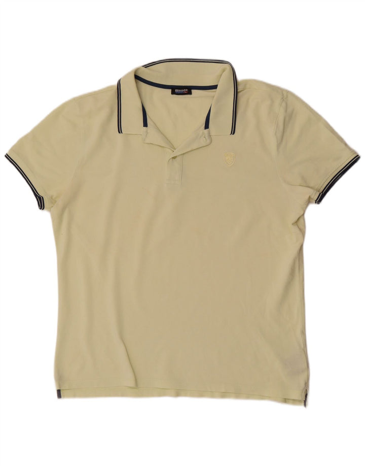 Męska koszulka polo Blauer XL, żółta, bawełniana