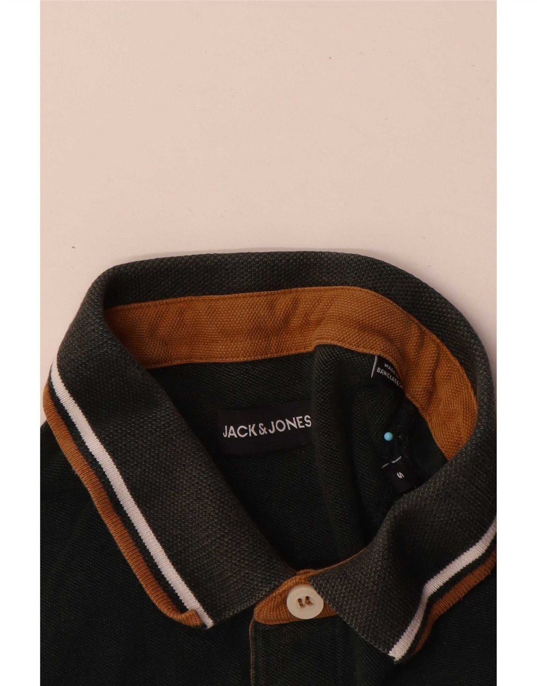 Męska koszulka polo Jack & Jones, mała, zielona, ​​bawełniana