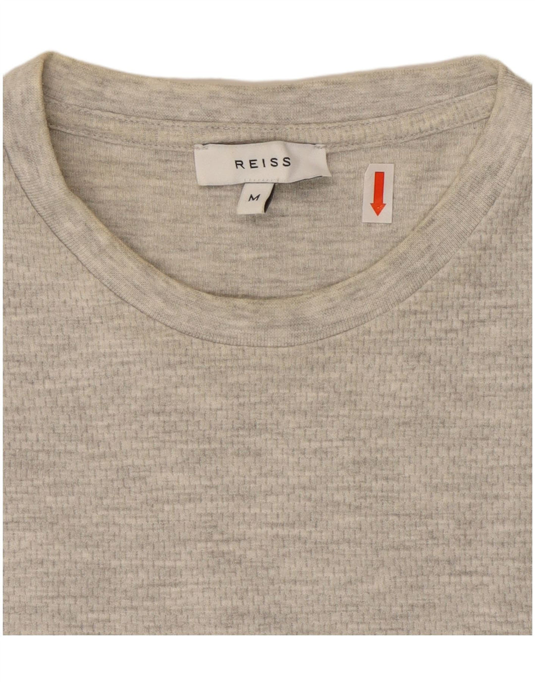 Męska koszulka T-shirt Reiss, średnia, szara, bawełniana nakrapiana
