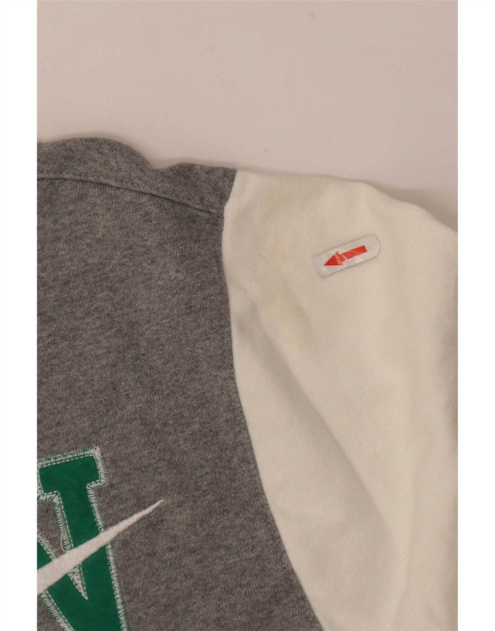 Męska kurtka dresowa Nike Graphic, mała, szara, bawełniana z blokami kolorów