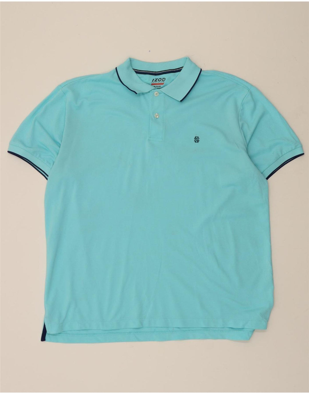 IZOD Mens Polo Shirt XL Blue Polyester Vintage Izod and Second-Hand Izod from Messina Hembry 