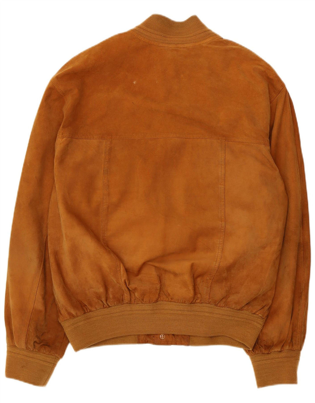 Vintage męska zamszowa kurtka bomber UK 40 duża brązowa skóra