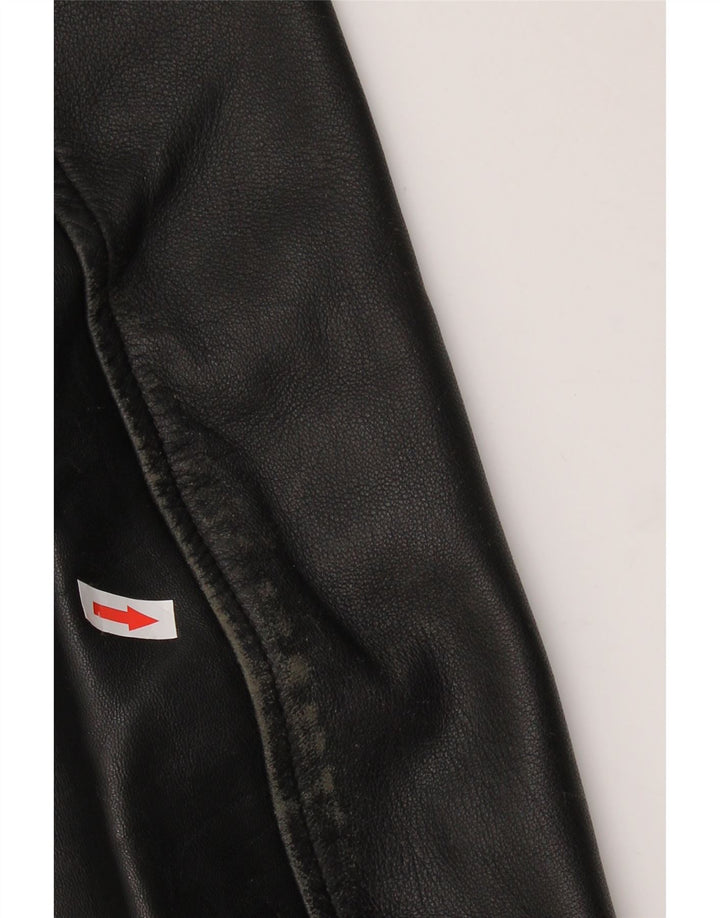 Męska kurtka skórzana VINTAGE UK 42 XL Czarna skóra