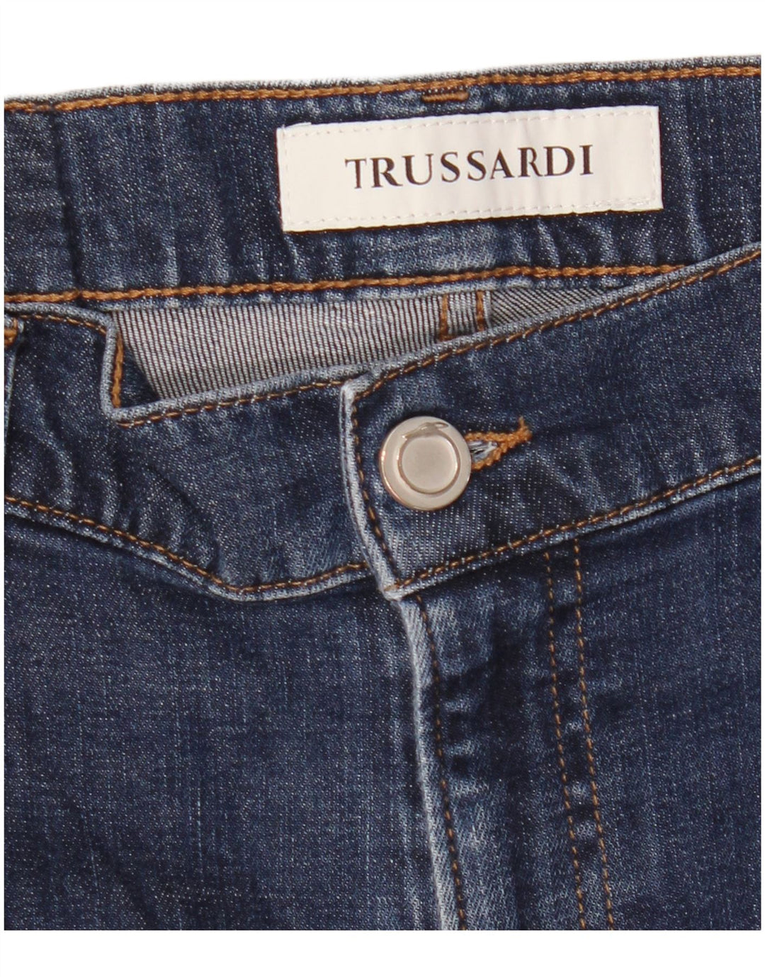 Męskie jeansy slim fit TRUSSARDI W34 L32 granatowe