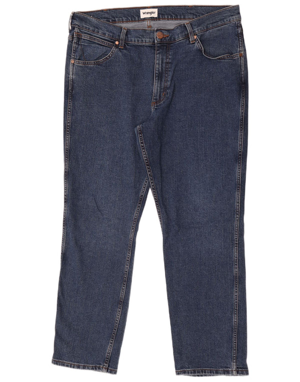 Męskie jeansy Wrangler Greensboro o regularnym kroju W38 L30, niebieska bawełna