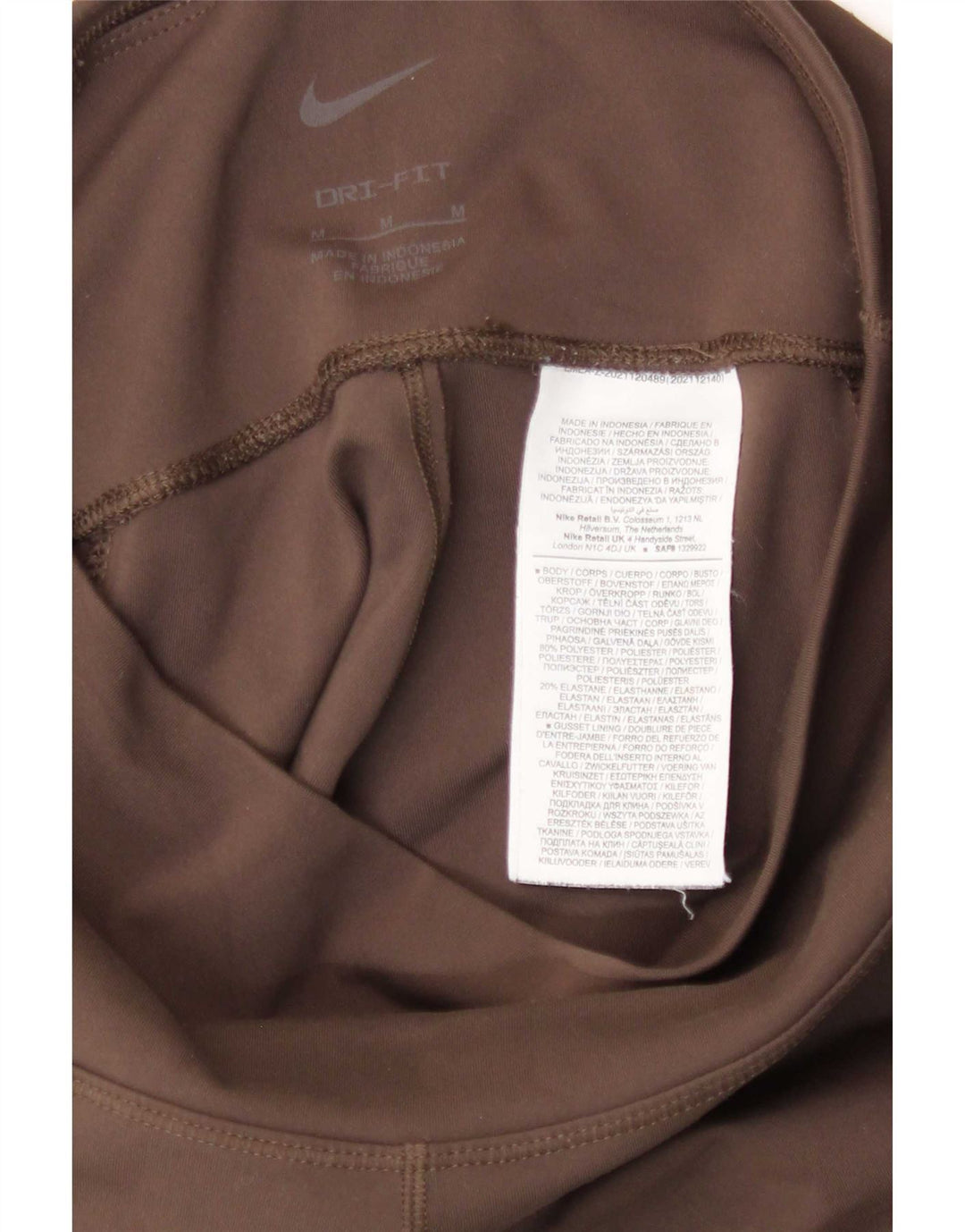 Damskie legginsy Nike Dri Fit UK 12, średni brązowy poliester