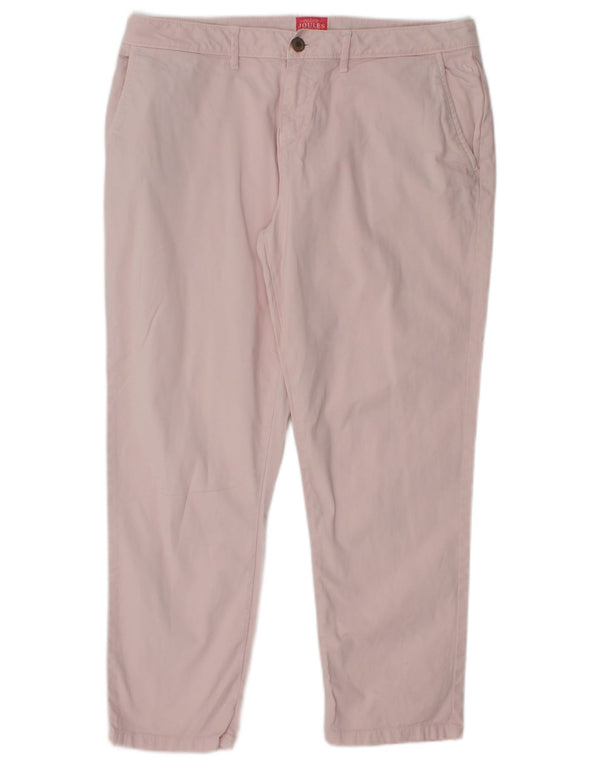 Damskie zwężane spodnie Chino JOULES UK 14 Large W32 L25 Różowa bawełna