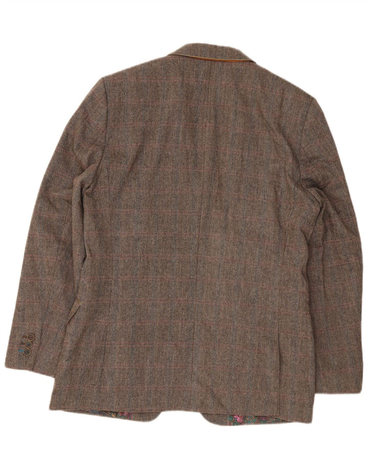 Męska marynarka Ted Baker o regularnym kroju, UK 40, duża, brązowa w jodełkę