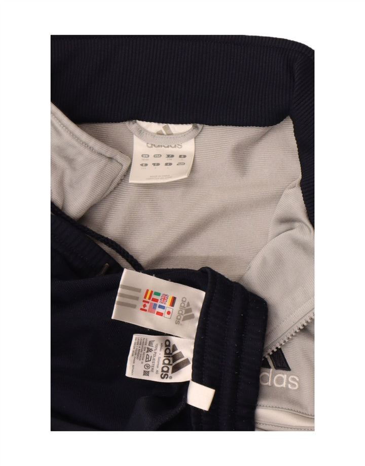 Adidas Męski pełny dres UK 38/40 Średni szary poliester z blokami kolorów