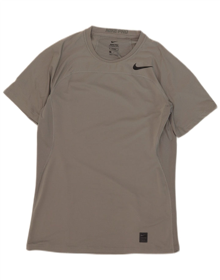 Męski dopasowany t-shirt Nike, średni szary poliester