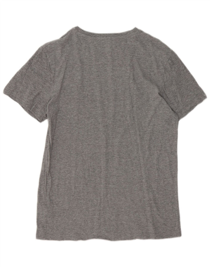 Męski T-shirt z grafiką Jack & Jones, średnioszary, bawełniany w cętki