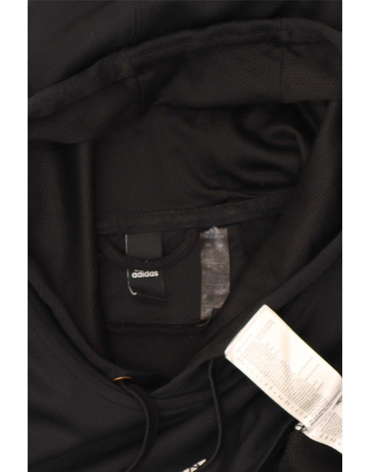 Adidas Męski sweter z kapturem Climawarm Graphic, duży, czarny poliester