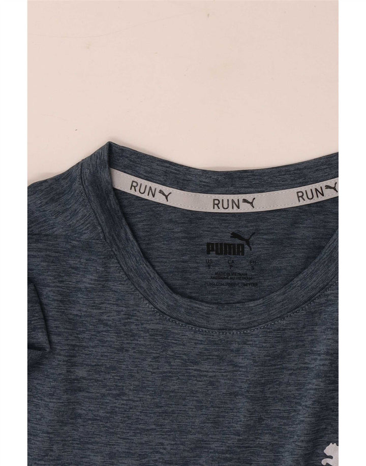 T-shirt męski Puma, mały, granatowy, nakrapiany