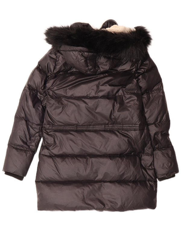 POLO RALPH LAUREN Damski ocieplany płaszcz z kapturem UK 6 XS, czarny, nylonowy, zimowy