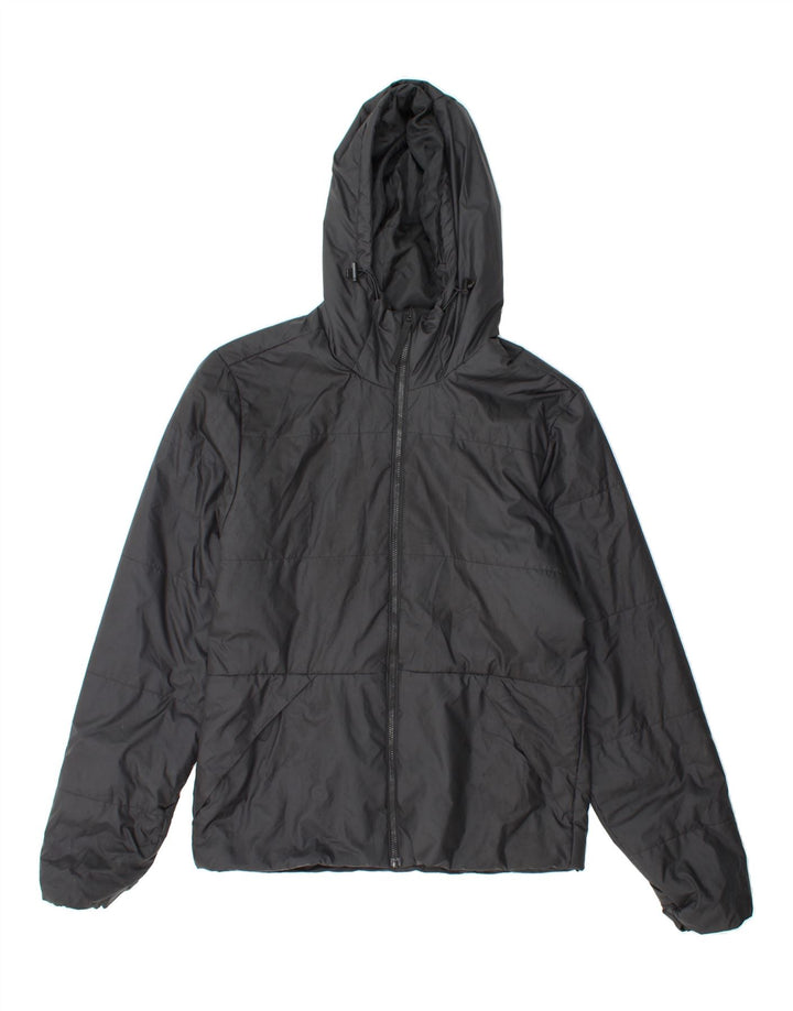 ADIDAS Mens Hooded Windbreaker Jacket UK 36 Small Black Vintage Adidas and Second-Hand Adidas from Messina Hembry 