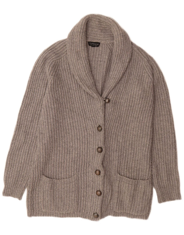 Topshop damski sweter oversize UK 8 mały szary akryl