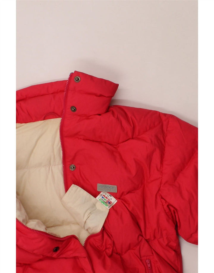 SAN FELICE Womens Padded Jacket UK 12 Medium  Red Vintage San Felice and Second-Hand San Felice from Messina Hembry 