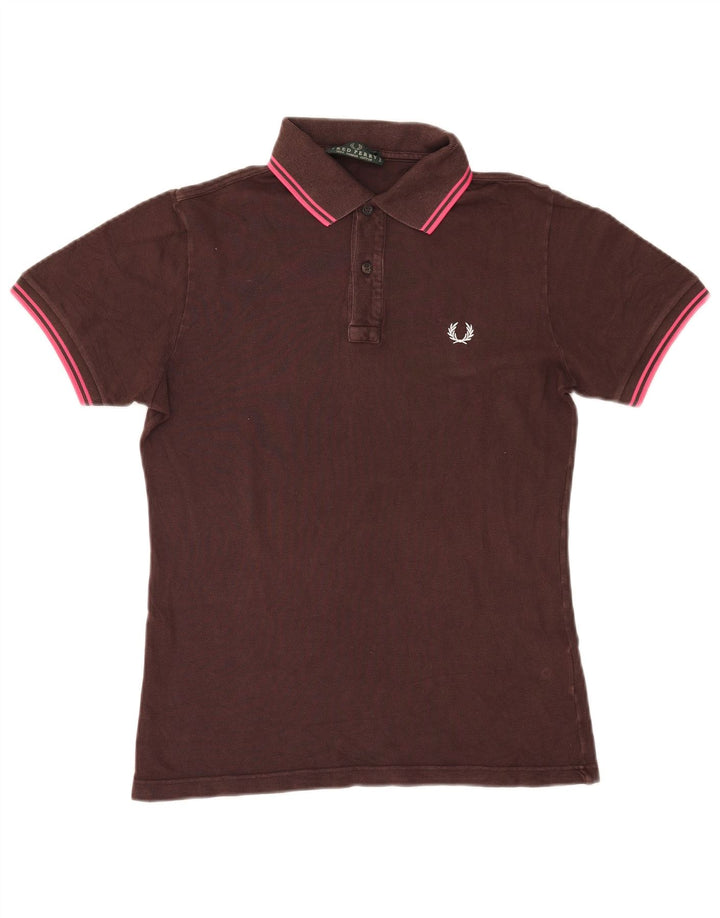 Męska koszulka polo Fred Perry, mała, brązowa, bawełniana
