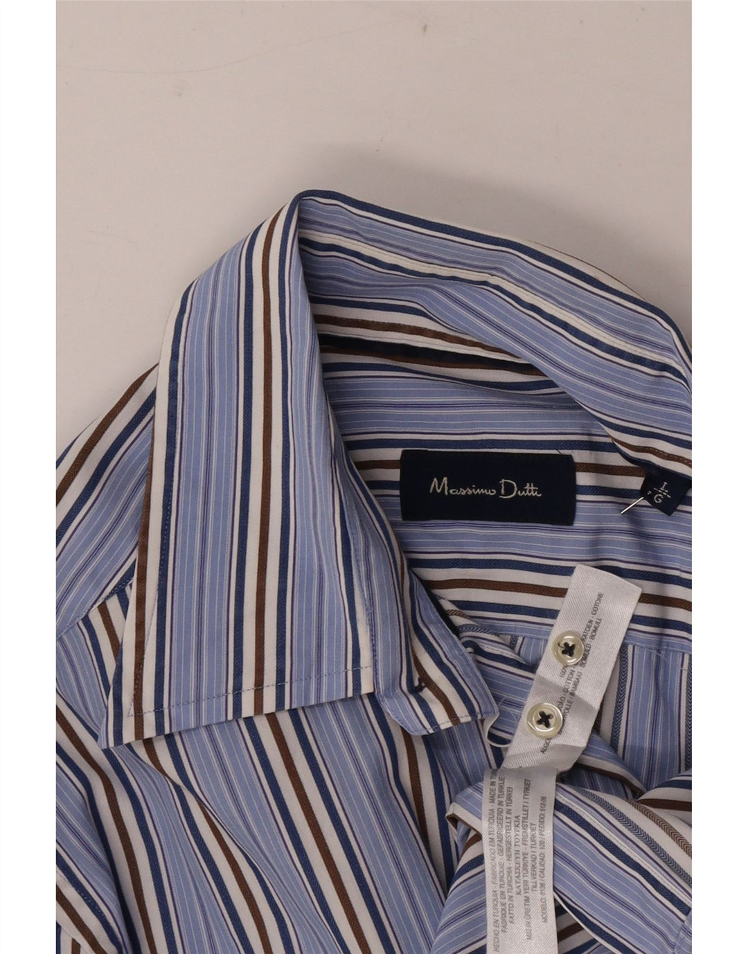 Koszula męska Massimo Dutti, duża, bawełniana w niebieskie paski