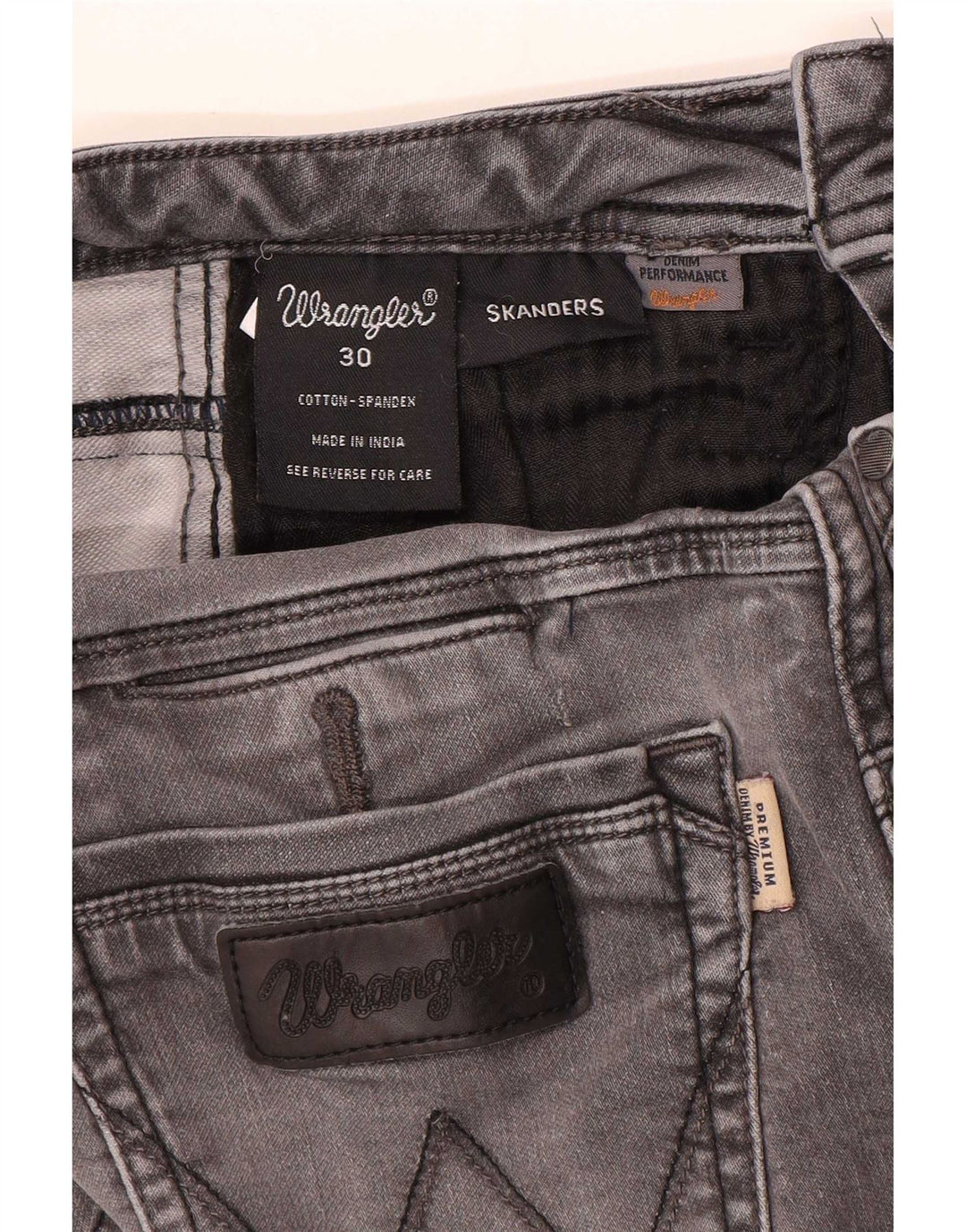 Wrangler Damskie Skanders Slim Jeans W30 L31 Szara bawełna