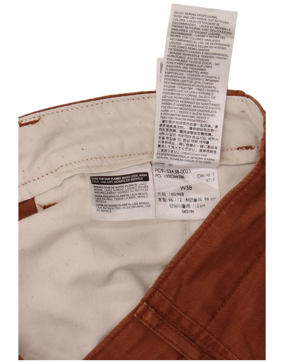 Męskie spodenki chino Levi's W38 XL, brązowa bawełna