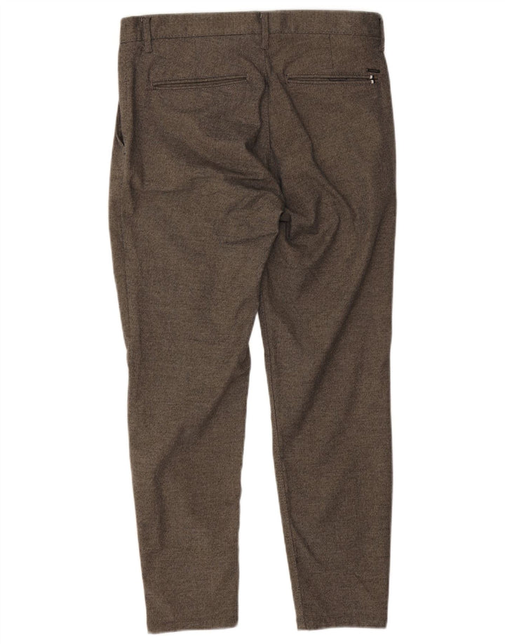Męskie spodnie chino Zara Crop EU 38 Small W30 L25 Szary poliester