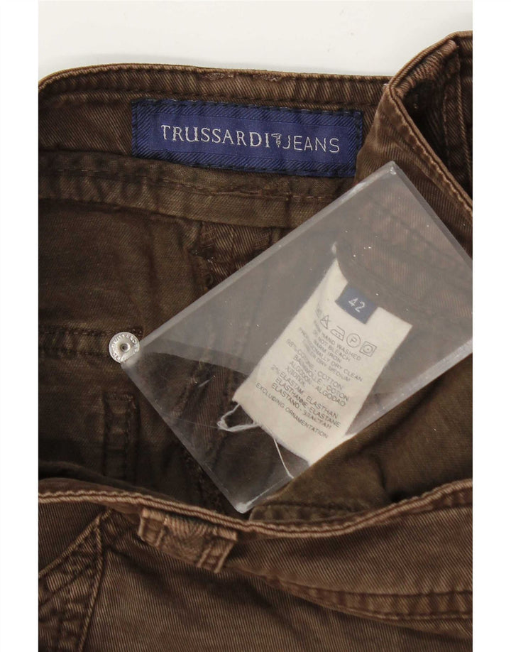 Damska spódnica dżinsowa Trussardi IT 42 Medium W30 Brązowa bawełna