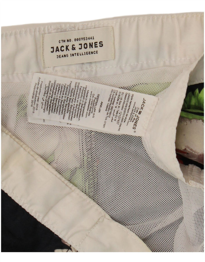 Męskie spodenki kąpielowe JACK & JONES Średni czarny, kwiatowy poliester
