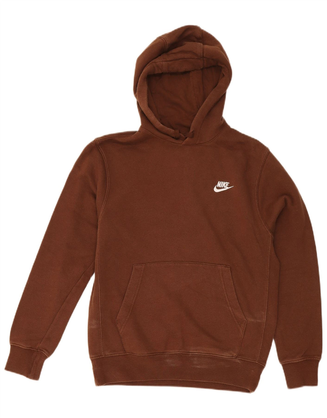 Męski sweter z kapturem Nike, mały, brązowy, bawełniany