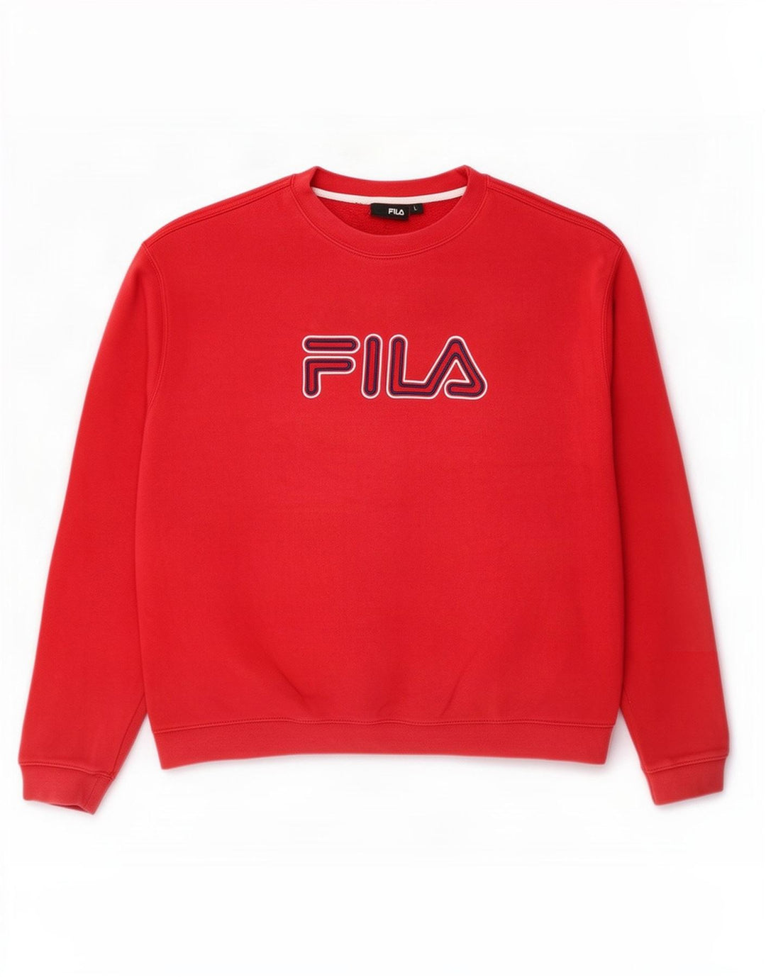 Męska bluza z grafiką Fila, duża, czerwona, bawełniana