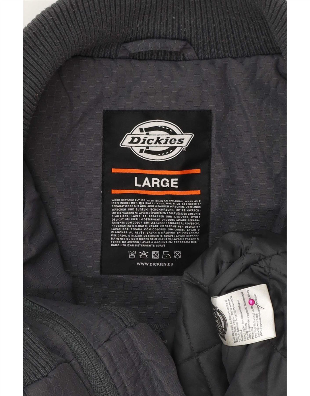Męska kurtka bomber Dickies UK 40, duża, szary poliamid