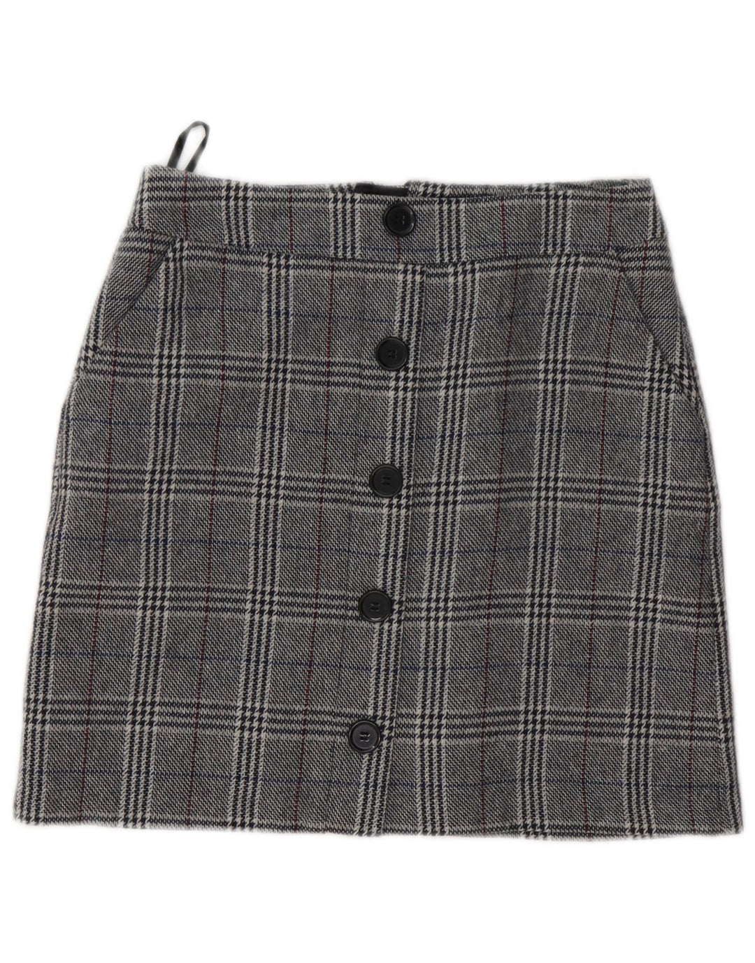 Marks & Spencer Damska spódnica mini UK 8 Small W28 Szara pepitka, akryl