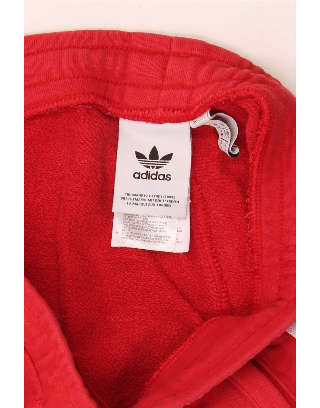 Męskie spodenki sportowe Adidas, małe, czerwone, bawełniane