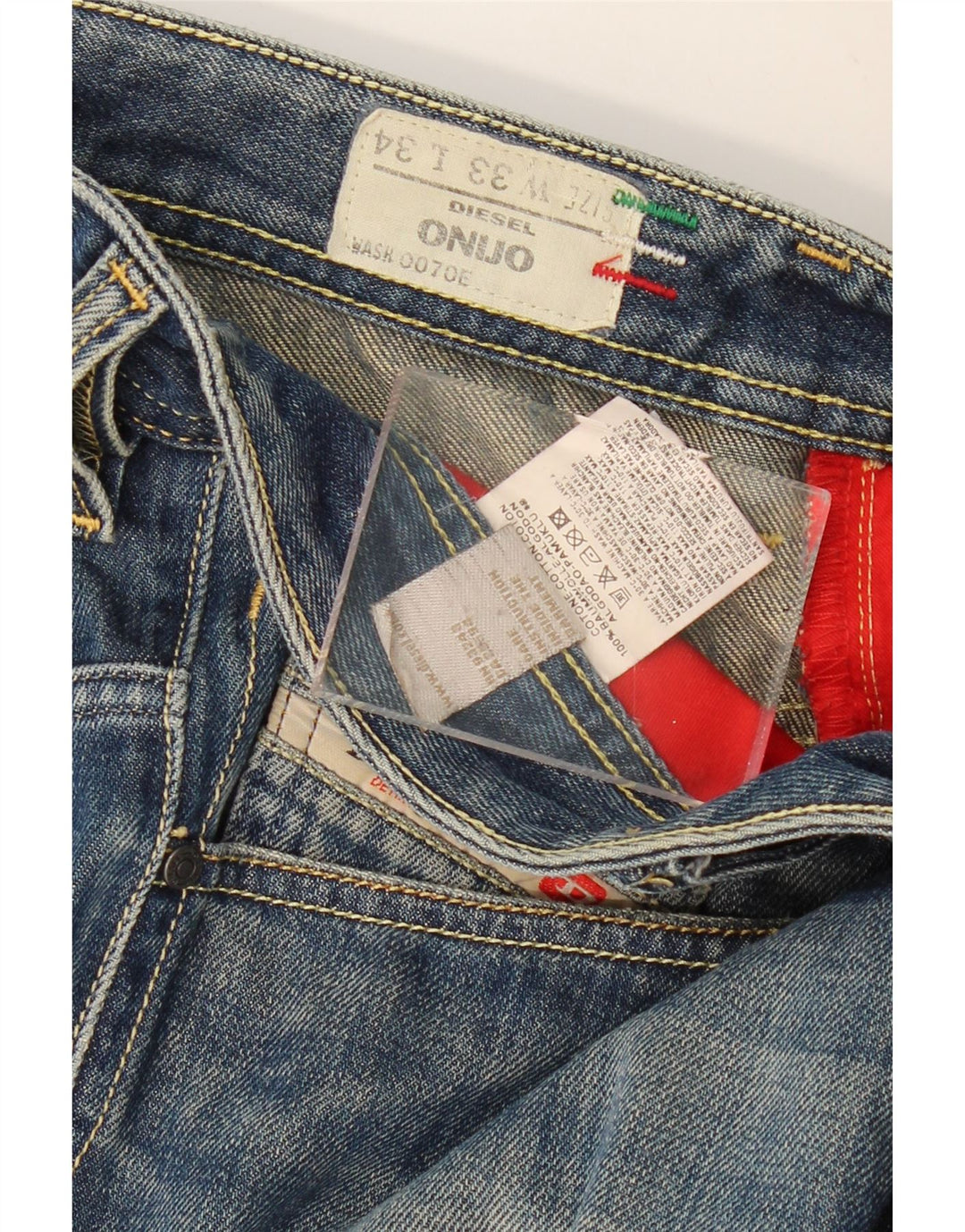 Męskie spodenki jeansowe Onijo Diesel W33 Średnioniebieskie bawełniane