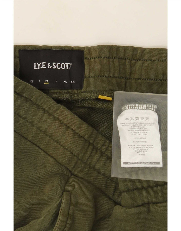 Męskie spodnie dresowe Lyle & Scott Joggery, średnia zielona bawełna
