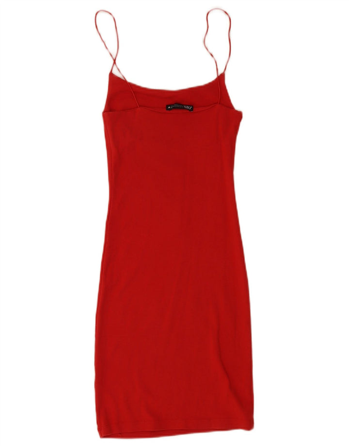 Sukienka damska Zara UK 8 Small czerwona bawełniana