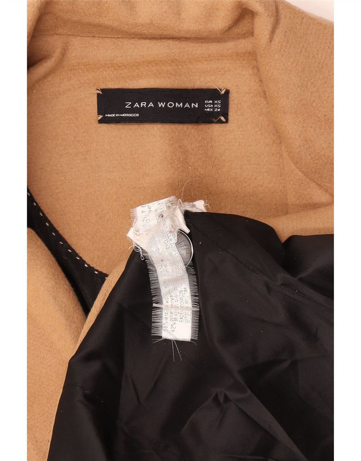 Płaszcz damski Zara UK 6 XS, beżowy, wełniany