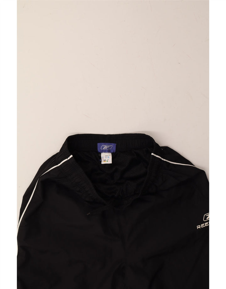 REEBOK Boys Tracksuit Trousers 15-16 Years 2XL Black Colourblock Polyester Vintage Reebok and Second-Hand Reebok from Messina Hembry 