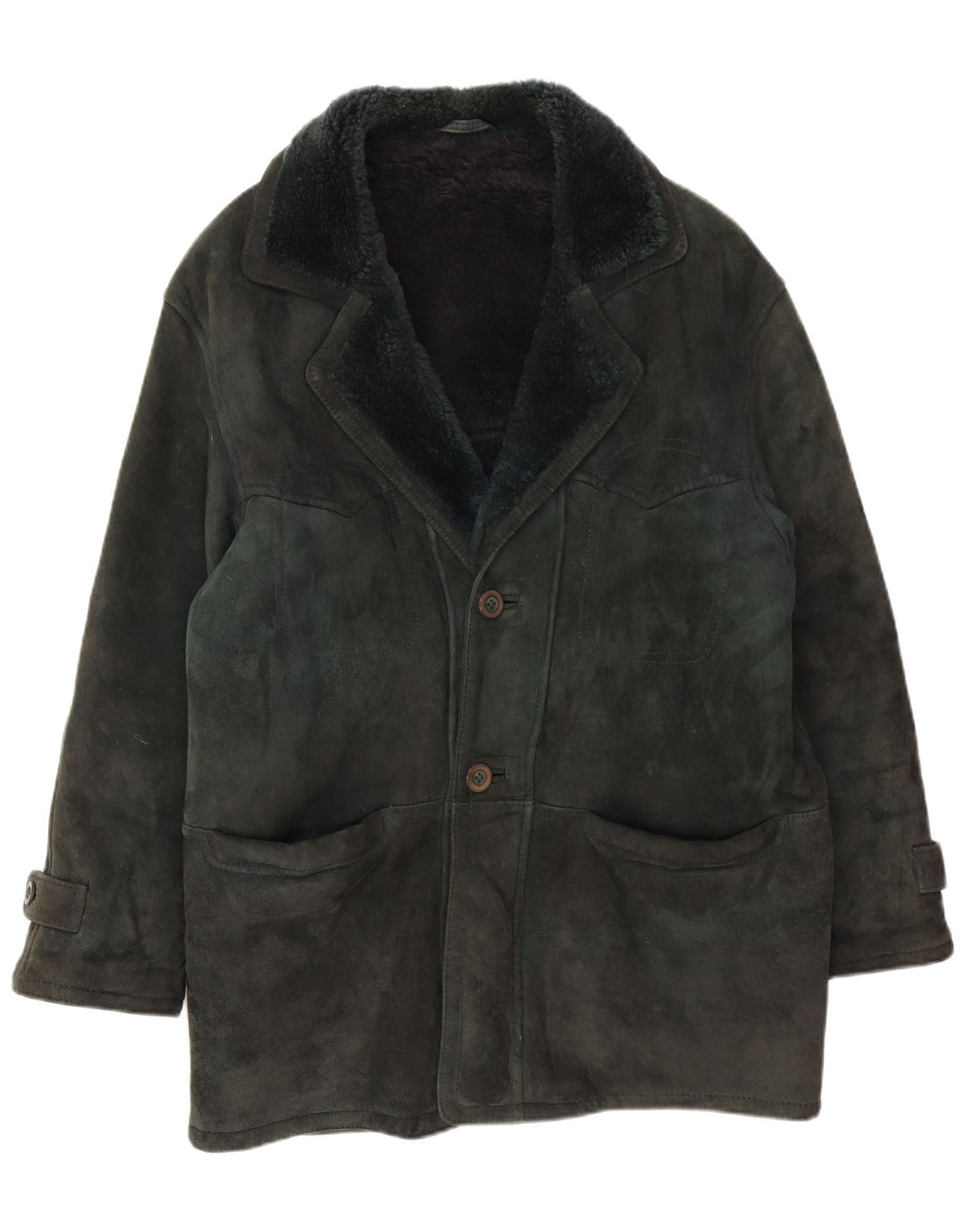 Vintage męska kurtka shearling IT 48 średni zielony