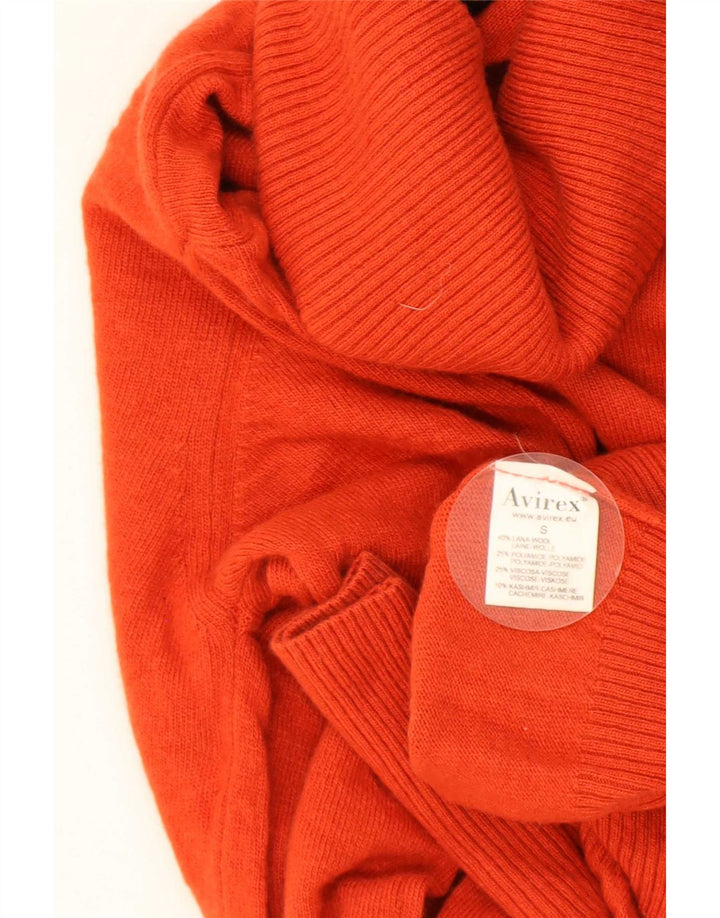 Damski sweter z golfem Avirex UK 10 Small Red Wełna