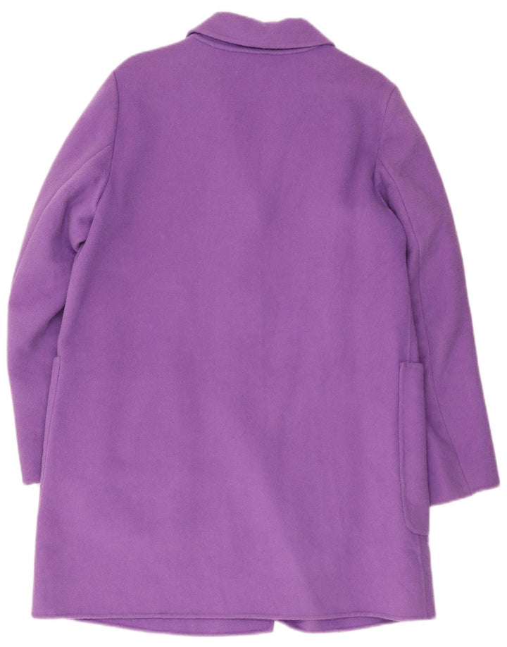 Płaszcz damski Benetton UK 14, duży, fioletowy, wełniany