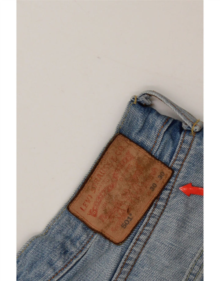Męskie jeansy Levi's 501 Straight W30 L30 Niebieskie bawełniane