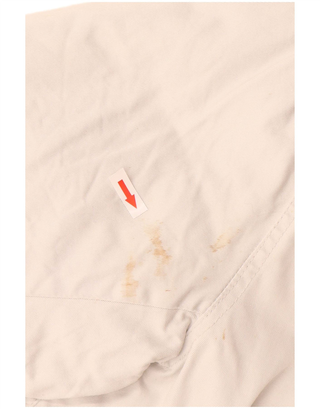 Jednolity męski płaszcz graficzny UK 40, duży, biały